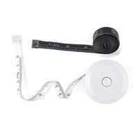 WINTAPE 2PCS Measuring Tape for Body,Soft Tape Measure for Body Sewing Fabric Tailor Cloth Craft Measurement Tape，60 Inch/1.5M Pink Retractable Dual Sided Measure Tape Set (White+Black)