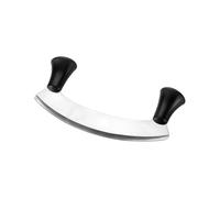 Wintem Half Moon Stainless Steel with Ergonomic Handles 25 cm - Curved Blade Allows Homogeneous Chopping and Smooth Movement - Easy to Clean in Dishwasher and Not - Safe and Comfortable Grip