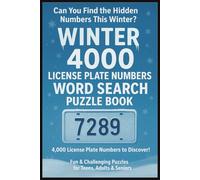 Winter 4000 License Plate Number Word Search Puzzle For Teens, Adults & Seniors: Brain Games Large Print Easy To Read Cross Words |Plate Formats from ... for Vacations, Holidays, Birthday & Christmas