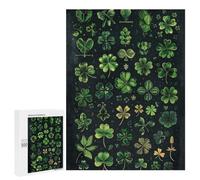 Winter Activity Gift - Clovers Pattern St Patrick, Displayable Picture Puzzle, 500 PCS, with A Decorative Finished Picture