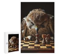 Winter Activity Gift - Falcon Chess, Displayable Picture Puzzle, 1000 PCS, with A Decorative Finished Picture