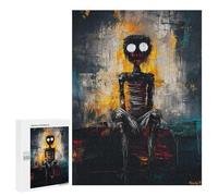 Winter Activity Gift: Haunted Silence - Expressive Abstract Figure Art, 500 PCS, Decorative Wooden Puzzle - for Detail-Focused Puzzlers