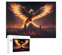 Winter Activity Gift - Phoenix Rising A Fiery Awakening -1, Decorative Jigsaw for Grown-Ups, 500 PCS; for Couples, Friends And Family