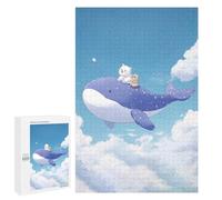 Winter Activity Gift - Whale Bears Sky Adventure, Decorative Jigsaw for Grown-Ups, 1000 PCS; for Couples, Friends And Family