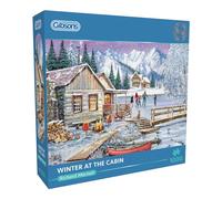 Winter at the Cabin | 1000 Piece Jigsaw Puzzle | Christmas Puzzle | Sustainable Jigsaw Puzzle for Adults | Premium 100% Recycled Board | Great Gift for Adults | Gibsons Games