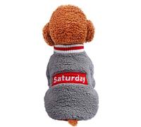 Winter Autumn Winter Pet T-shirt Fashion Lamb Velvet Soft Cozy Cat Dog Clothing Comfortable Warm Outfit For Chilly Days (Grey, L)