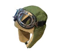 Winter Aviators Hat with Goggle, Versatile Trapper Ski Hat, Warm Headwear with Ear Flaps Goggles, Vintage Cold Weather Hats Costume, Adjustable Winter Hats for Outdoor Sport, Fashionable for Women Men