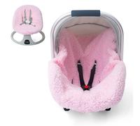 Winter Baby Car Seat Cover, Infant Car Seat Liner with Plush Fleece, Infant Insert for Baby Carseat, Warm Carseat Cover for Cold Weather, Baby Carrier Cover Liner Replacement for Newborn Shower Party