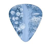 Winter Background Printed Guitar Picks 12 Pack Picks Sampler With Storage Box For Guitar Bass Ukulele 0.46mm