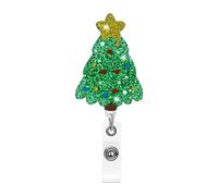 Winter Badge Reel - Christmas Badge Reels Retractable | ID Badges Holder with Clip, Clip- Christmas Retractable Reels Badges Holders, Christma Decoration Cute Badgee Reel for Kids Adults