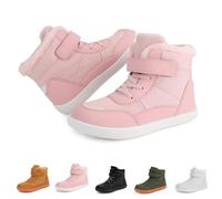 Winter Barefoot Shoes Kids,Anti-Slip Resistant WaterproofHike Snow Footwear Barefoot Shoes,Wide Toe Box Walking Shoes,Outdoor High Top Plus Velvet Thick Wide Head Cotton Shoes For Little Kids/Big Kids