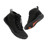 Winter Barefoot Shoes, Soft Light Fitness Shoes with Non-Slip Soles and Wide Toe Cap, Healthy, Warm & Water-Resistant, High Warm and Non Slip Boots, for Women Men Trail Running Shoes Black