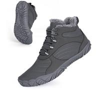 Winter Barefoot Snow Hiking Boots for Women and Men, Warm Fur Lined Outdoor Waterproof Cold Boot, Non-Slip Wide Toe Box Ankle Boot Unisex Five Finger Booties Hike Shoe
