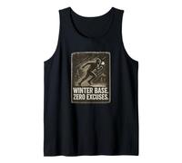 Winter Base Zero Excuses Run Motivation Cold Weather Running Tank Top