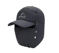 Winter Baseball Hats Unisex Trapper Trooper Hat with Ear Flap Full Face Cover Protect Warm Windproof Baseball Ski Hunting Cap for Skating Skiing or Other Outdoor Activities Grey