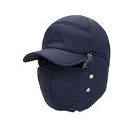 Winter Baseball Hats Unisex Trapper Trooper Hat with Ear Flap Full Face Cover Protect Warm Windproof Baseball Ski Hunting Cap for Skating Skiing or Other Outdoor Activities Blue