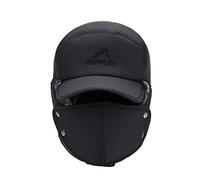 Winter Baseball Hats Unisex Trapper Trooper Hat with Ear Flap Full Face Cover Protect Warm Windproof Baseball Ski Hunting Cap for Skating Skiing or Other Outdoor Activities Black