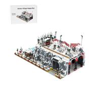 Winter Bay Street Architecture Building Blocks, Christmas Modular House Construction Building Gifts for Adults to Build, 5419 Pieces Modular Buildings with Lights MOC-217169