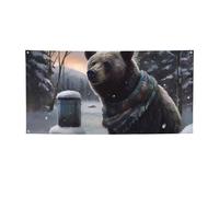 Winter Bear Banner Party Decor Backdrop Flag Birthday Party Photography Background Decoration Banners and Signs Wall Decor Banner PartySupplies Favors 71 x 47 Inch Medium