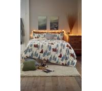 Winter Bears Fleece Duvet Cover Set - Soft Printed Bedding with Zip Fastening Deyongs Multi Double