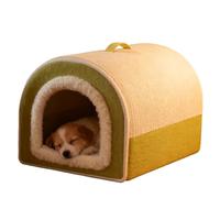 Winter Bed for Dogs and Cats | Warm and Well-Wrapped Plush Dome - Winter Cat House Sleeping Mat for Puppy - For Living Room, Bedroom, Garage For Play Nap Rest