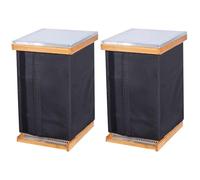 Winter Bee Hive Wrap, 3 Layer 600D Oxford Beehive Protection Cover, Bee Hive Insulation Wrap,Cozy Windproof Waterproof Warm Bee Hive Insulation Wrap for Most Bee Hive(2PCS)