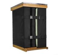 Winter Bee Hive Wrap Insulated Cover for 8-10 Frame Hives - Adjustable Waterproof Windproof 600D Oxford Cloth Black 76x26.5 Inch