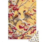 Winter Berry Birds, 1000 Piece Paper Jigsaw, 38x26cm/1000pcs