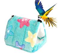 Winter Bird Shelter - Warm Parrot Hideoutt Hammock Cosy Small Animal Cave | Comfortable Bird Hanging Shed Cuddly Retreat for Hamsters, Turtle Doves and Budgies to Get in the Cold