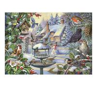 The House Of Puzzles, Winter Birds, Big 500 Piece Jigsaw Puzzle, Multi
