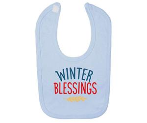 Winter Blessings [BCX] Cotton Baby bib - Pastel Blue