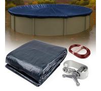 Winter Block Premium Winter Pool Cover for Above Ground Pools, 15’ Ft. Round Winter Aboveground Pool Cover, 10-Year Warranty, Includes Winch and Cable, Superior Strength & Durability, UV Protected