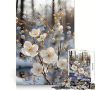 Winter Bloom Elegance Teenagers 1000 Piece Jigsaw Puzzle Focus Training Leisure Activity Tight Join Thoughtful Gift (50x75cm)