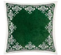 Winter Bloom Embroidered Polyester Filled Cushion Paoletti Green 50cm x 50cm