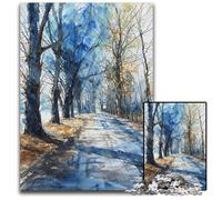 Winter Blues 1000 Piece Jigsaw Difficult Puzzles for Adults Family Fun Activity Brain Challenge for Teenager 1000 PCS(75x50cm)