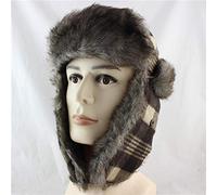 Winter bomber hat Men Bomber Hats Winter Trooper Trapper Hat Ushanka Russian Hat Outdoor Sports Skiing Warm Ear Flaps Hat-Khaki