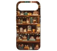 Winter Bookshelf Cozy Christmas Vintage Library Bookish Case for iPhone Air