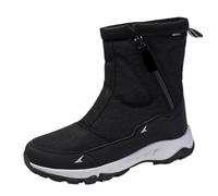 Winter Boots For Men Uk, Winter Outdoor Fleece Warm Boots Anti-Slip Waterproof Comfortable Boot Short Calf Ankle Boot With Zip Lightweight Warm Lined Hiking Footwear Fashion Ankle Footwear