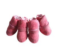 Winter Boots for Small Cats, Cuddly Slippers with - Warm Boots on Cold Asphalt When Walking Outdoors, 4 Pieces (A, 4.3 x 3.2 x 3..2 cm)