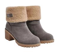 winter boots for women uk Winter Boots For Women Non Slip Ankle Boots Slip On Mid Boots Snow Boots Waterproof Walking Boots Chunky Heel Trekking Boots muck boot sale irregular choice