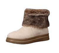 Winter Boots for Women UK Women's Winter Snow Boots Faux Fur Lined Warm Ankle Boot with Platform Sole Comfy Non - Slip Cozy Booties for UK Ladies Stylish Trendy Casual Cold Weather Footwear White
