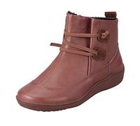 Winter Boots Women's Lined Waterproof Ankle Boots Women's Flat Wide Foot Short Boots Orthopaedic Low Boots Comfortable Walking Shoes Ankle Boots Transition Boots Slip On Shoes, brown, 5 UK