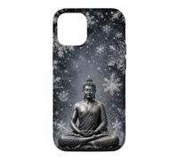 Winter Buddha Lotus Flower - Snow Flakes - Buddhism Buddhist Case for iPhone 12/12 Pro