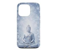 Winter Buddha Lotus Flower - Snow Flakes - Buddhism Buddhist Case for iPhone 13 Pro