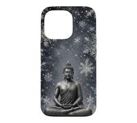 Winter Buddha Lotus Flower - Snow Flakes - Buddhism Buddhist Case for iPhone 13 Pro
