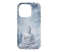Winter Buddha Lotus Flower - Snow Flakes - Buddhism Buddhist Case for iPhone 14 Pro