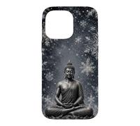 Winter Buddha Lotus Flower - Snow Flakes - Buddhism Buddhist Case for iPhone 14 Pro Max