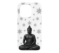 Winter Buddha Lotus Flower - Snow Flakes - Buddhism Buddhist Case for iPhone 15 Pro