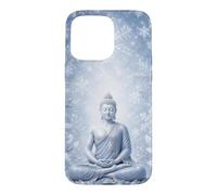Winter Buddha Lotus Flower - Snow Flakes - Buddhism Buddhist Case for iPhone 15 Pro Max