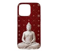 Winter Buddha Lotus Flower - Snow Flakes - Buddhism Buddhist Case for iPhone 15 Pro Max